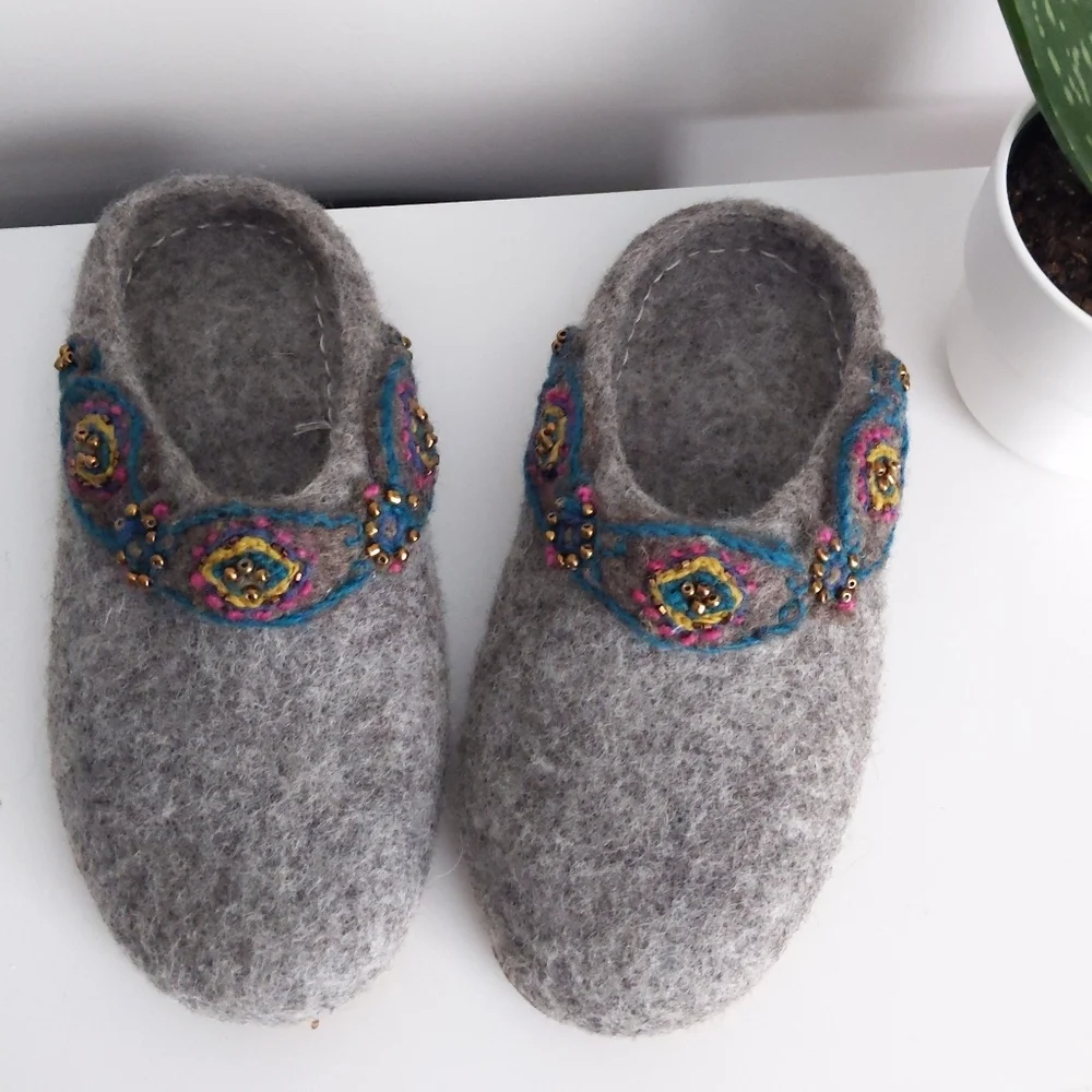 🆕🌿SUNDANCE BOHO WOOL SLIPPERS🌿 - Picture 7 of 8